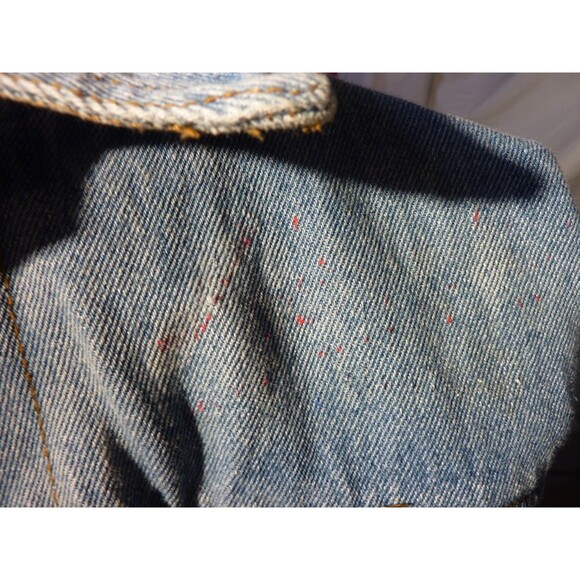 Vintage Eagle Ridge  #3 Racing Demin Jean Jacket sz L-4 Pockets - Picture 5 of 5